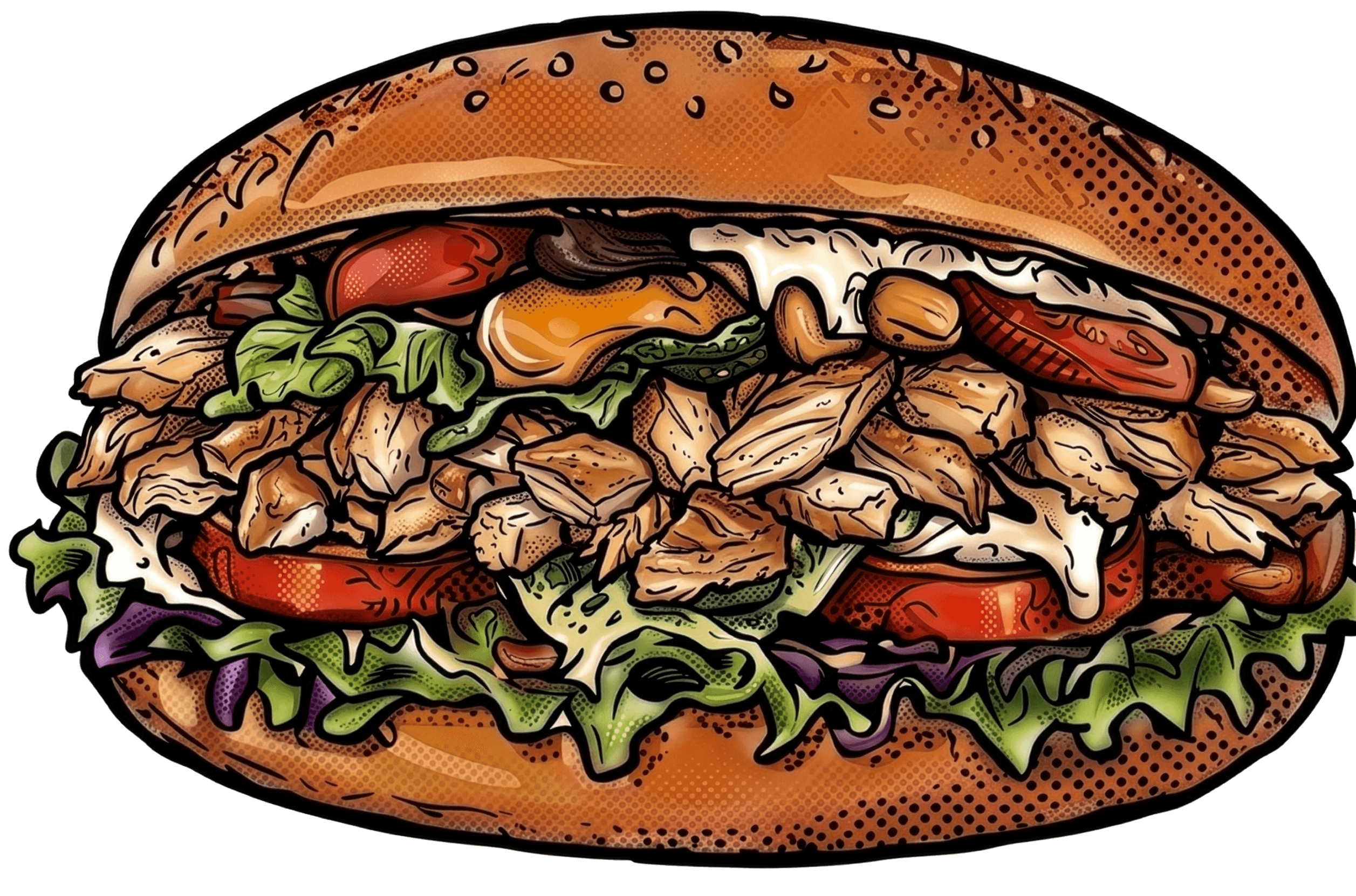 Chicken gemüse kebab