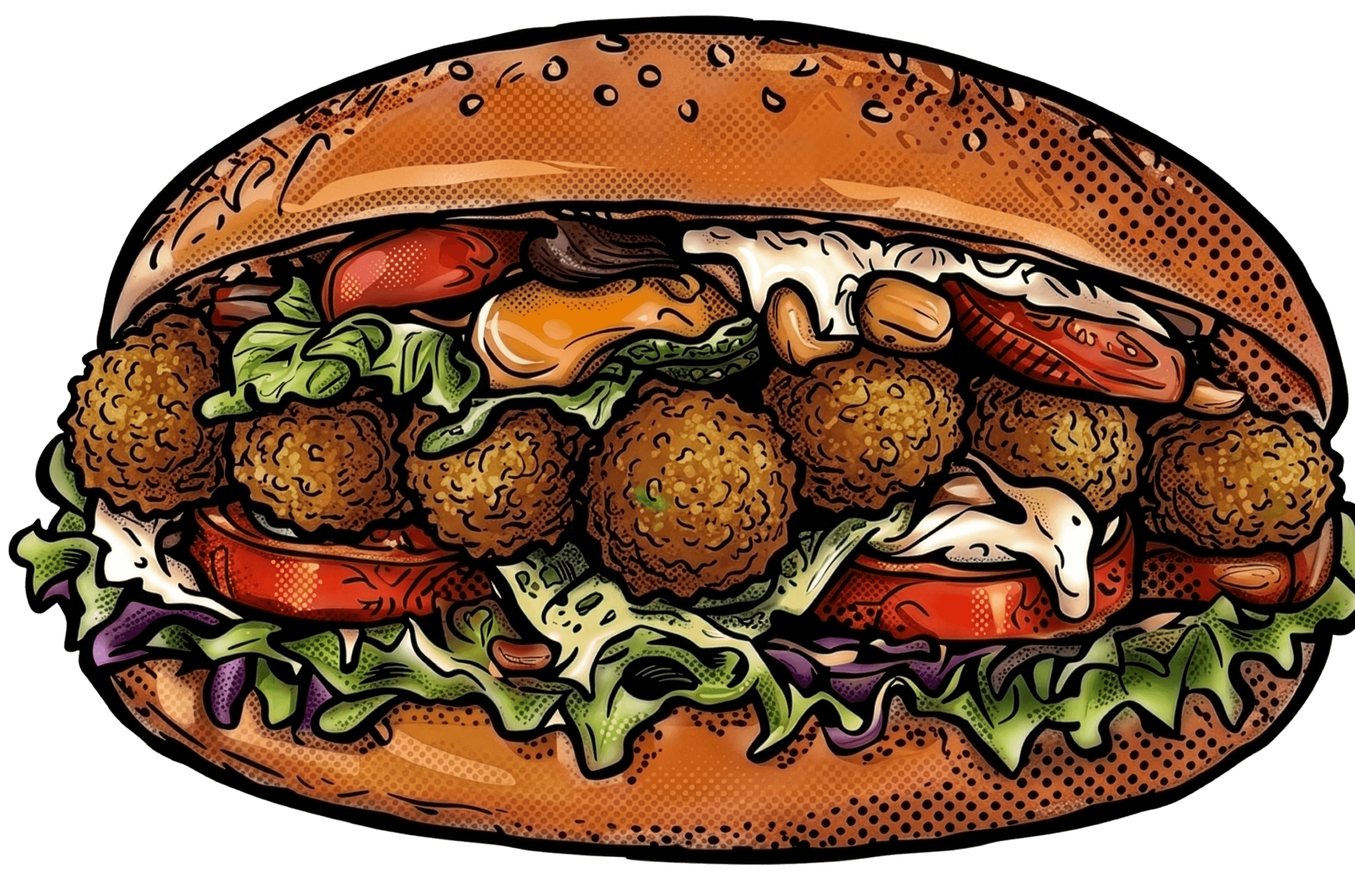 Falafel vege kebab